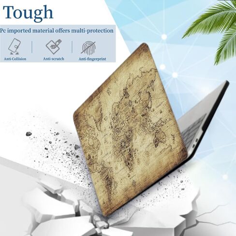 حالة قذيفة الكمبيوتر المحمول متوافقة مع MacBook Air 13 Inch 2018 2018 2020 Model A1932 A2179 A2337 M1 ، غطاء كمبيوتر بلاستيكي رفيع و Flim لوحة المفاتيح للإصدار الجديد 13.3 بوصة ، 99 خريطة عالمية in Saudi Arabia