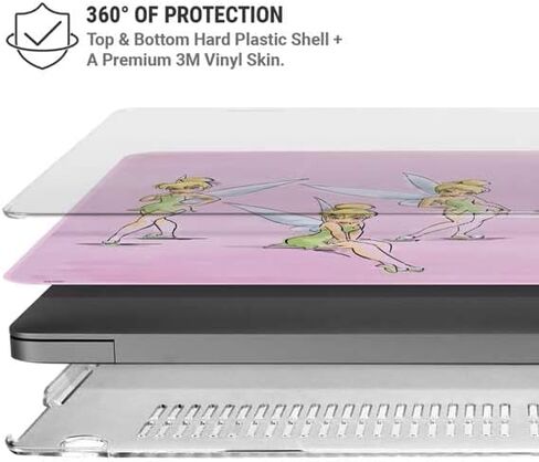 Skinit Case + Skin Accompated مع MacBook Pro 16in (2021) - تصميم ألوان مياه Disney Tinker Bell المرخصة رسميًا in Saudi Arabia