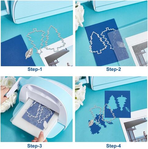 UNICRAFTALE Metal Trees Frame Cutting Dies for Card Making Winter Tree Die Cuts Christmas Tree Die Cut Stencils Templates Scrapbooking Embossing Template for DIY Photo Album Decorative Paper Card in Saudi Arabia