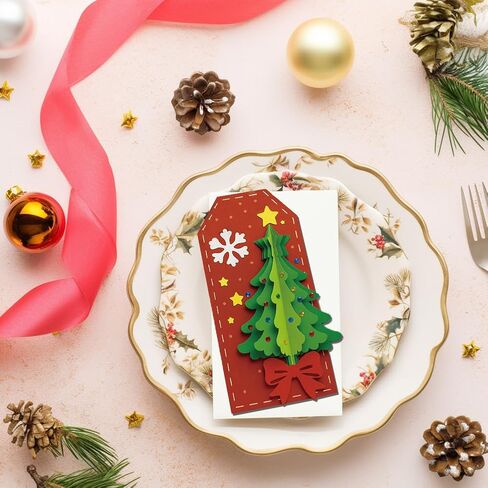 UNICRAFTALE Metal Trees Frame Cutting Dies for Card Making Winter Tree Die Cuts Christmas Tree Die Cut Stencils Templates Scrapbooking Embossing Template for DIY Photo Album Decorative Paper Card in Saudi Arabia