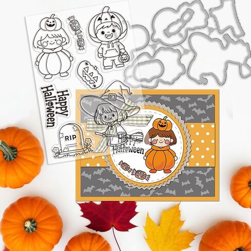ختم السمات الهالوين وموت قطع مجموعة ختم واضحة القطع المقطوعة ل DIY Scrapbooking قرع الطوابع سيليكون الطوابع نقش الإستنسل in Saudi Arabia