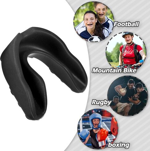 واقي فم للاطفال والشباب من 100 قطعة، واقي الفم الرياضي لكرة القدم، واقي الفم لكرة القدم، حماية اللثة للملاكمة وكرة السلة والهوكي والكاراتيه (الوان جديدة، نمط كلاسيكي) in Kuwait