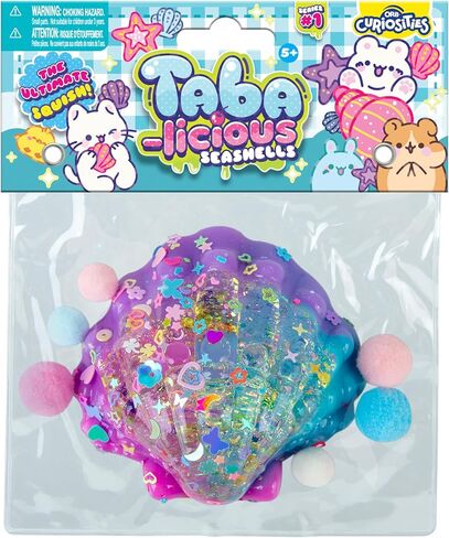 ORB Tabalicious Seashells TABA Squishy Clam Shell Toy - Squish Squeeze This Soft Sticky Clam Shell Squishy - TABA Squishies for Stress Relief - Fun Kawaii Fidget and Sensory Toys for Kids and Adults in Saudi Arabia