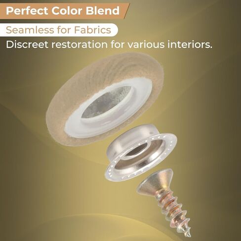 3/4" Beige Flannel Fabric Snap Buttons (Set of 12) - Non-Scratch Upholstery Buttons for Tufted Furniture, Car Headliners & RV Interiors in Saudi Arabia