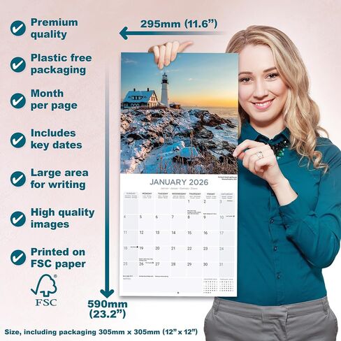 Seasons Calendar 2026 | 12 Month Wall Calendar | Avonside Publishing | Plastic Free Packaging in Saudi Arabia