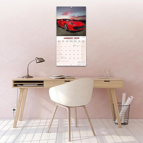Ferrari Calendar 2026 | 12 Month Wall Calendar | Avonside Publishing | Plastic Free Packaging in Saudi Arabia