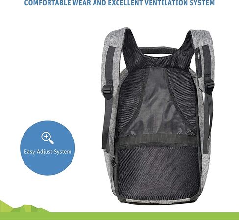 Jauch Solar Backpack London 40 مكافحة السرقة | 10W لوحة شمسية متكاملة مع منفذ شحن USB 5V | 40 لتر | مقاومة للماء ، متين | يتقاضى الهواتف الذكية والأجهزة اللوحية وأجهزة GPS وأجهزة USB الأخرى in Saudi Arabia