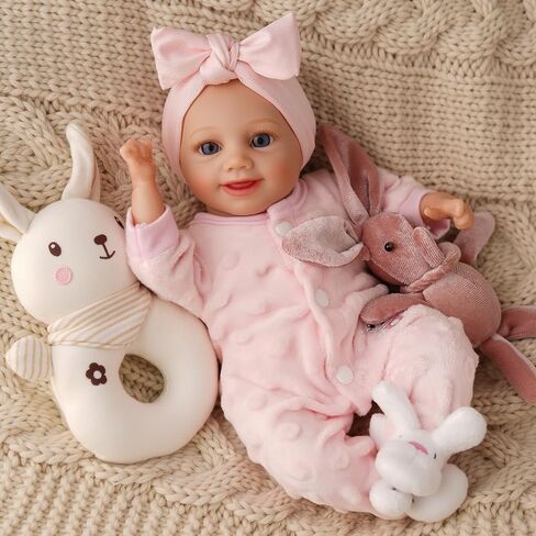 BABESIDE Lifelike Reborn Baby Dolls Sunny -12- Inch Realistic-Newborn Baby Doll Full Body Vinyl Real Life Baby Doll with Toy & Gift for Kids Ages 3+ in Saudi Arabia