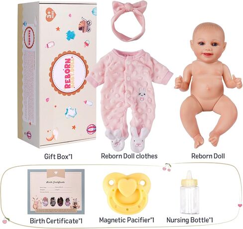 BABESIDE Lifelike Reborn Baby Dolls Sunny -12- Inch Realistic-Newborn Baby Doll Full Body Vinyl Real Life Baby Doll with Toy & Gift for Kids Ages 3+ in Saudi Arabia