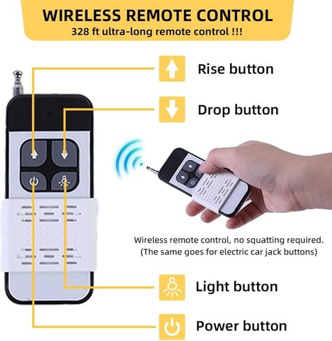 مجموعة رافعة أرضية السيارة الكهربائية STANDTALL 3 طن الكل في واحد رافعة مقصية أوتوماتيكية 12 فولت مع مفتاح ربط ومضخة نفخ الإطارات لتغيير الإطارات واستبدالها in Kuwait