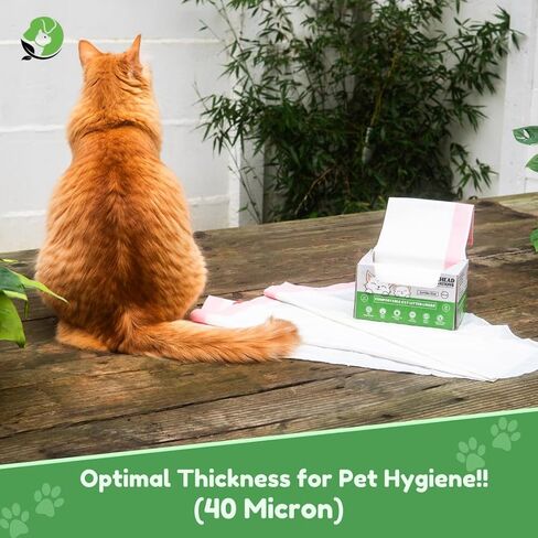 Tailhead Robot Liners – 100% Compostable - Compatible With Litter Robot 3/4 – 25" x 16" – Drawstring Close – Scent & Toxins Free – 40 Micron - Rip & Tear Resistant – 20 Count in Saudi Arabia