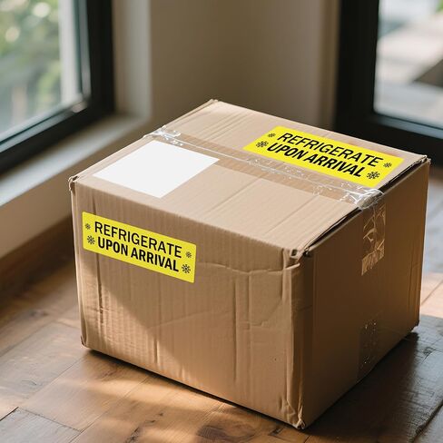 Refrigerate Upon Arrival Stickers 1x3 Inch Keep Refrigerated Food Packaging Warning Shipping Labels Keep Cold Food Service Pharmacy Stickers for Pharmacy Drug Stores (Green) in Saudi Arabia