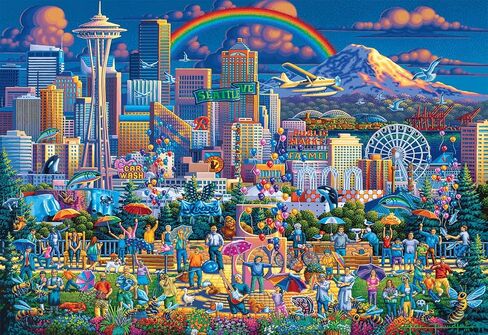 Buffalo Games - Eric Dowdle - I Love Seattle - 2000 Piece Jigsaw Puzzle للبالغين - اللغز الصعبة مثالية لليالي اللعبة - الحجم النهائي هو 38.50 × 26.50 in Saudi Arabia