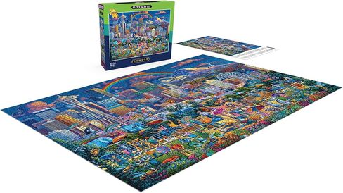 Buffalo Games - Eric Dowdle - I Love Seattle - 2000 Piece Jigsaw Puzzle للبالغين - اللغز الصعبة مثالية لليالي اللعبة - الحجم النهائي هو 38.50 × 26.50 in Saudi Arabia