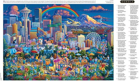 Buffalo Games - Eric Dowdle - I Love Seattle - 2000 Piece Jigsaw Puzzle للبالغين - اللغز الصعبة مثالية لليالي اللعبة - الحجم النهائي هو 38.50 × 26.50 in Saudi Arabia