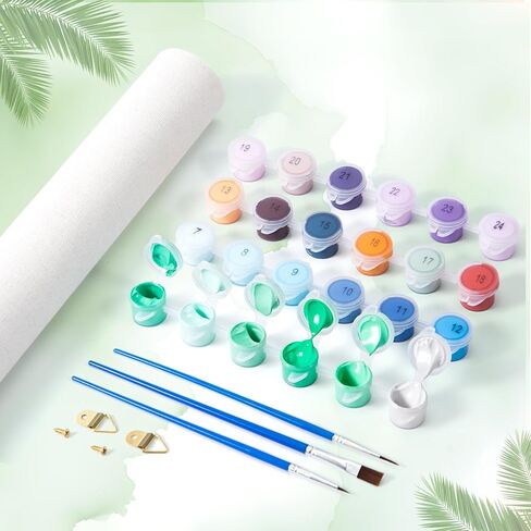 XTXGERL Paint by Numbers, Shih Tzu Snuggling on Pillow, Adult Crafts Adult Paint by Number Kits, Arts Crafts for Home Decor (No Frame,16x20 inch) in Kuwait