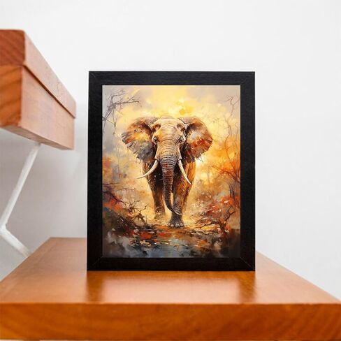 OKSGYTA Paint by Numbers Elephant for Adults, Acrylic Oil Painting by Numbers Kits for Beginner with Paintbrushes Brushes Paintwork Art Canvas for Home Decor 16x20in / 40x50cm in Saudi Arabia