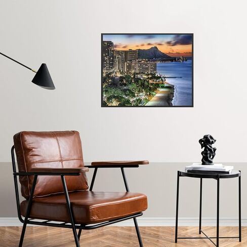 OKSGYTA Painting Honolulu Morning Sunrise Ocean Coast Hawaii Paint by Numbers DIY Unique Canvas Oil Painting Kit Digital Painting 16x20 Inch No Frame in Saudi Arabia