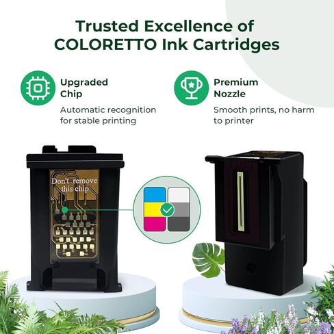 Coloretto 65XL Black Ink Cartridge Presentive for HP 65 Black Ink Cartridge ، 65 XL Work with Envy 5000 5055 5052 5014 5010 5070 Deskjet 3755 3772 3700 2652 3752 3750 ink for hp65xl in Kuwait