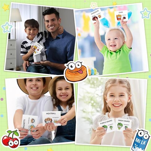 Marspark 60 PCS Partner Baining Cards 30 paize Food Matching Game Game Cartoonning Peanut Butter Butter Calls in Saudi Arabia