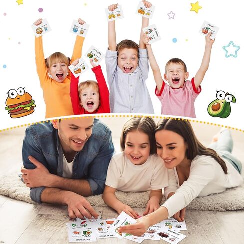 Marspark 60 PCS Partner Baining Cards 30 paize Food Matching Game Game Cartoonning Peanut Butter Butter Calls in Saudi Arabia