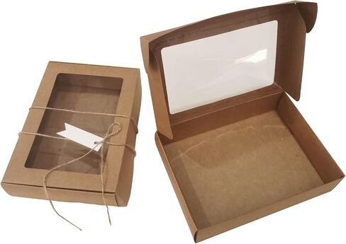 30 Pack Small Gift Boxes With Viewing Clear Windows Lid,7.87"x3.93"x0.78" Cajas De Regalo Gift Box For Present, Handmade Diy Packaging,Wedding,Birthday,Graduation, (white) in Saudi Arabia