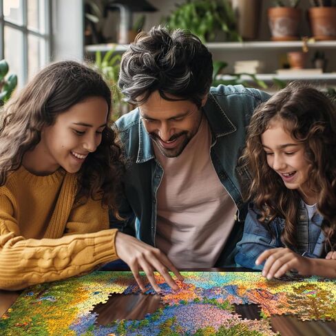 White Mountain Family Road Trip Mount Rushmore Puzzle 1000 قطعة بانوراما للألغاز للبالغين والعائلات in Saudi Arabia