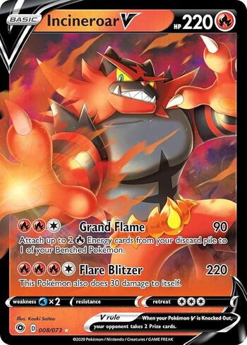 incineroar v - 008/073 - Ultra Rare in Saudi Arabia