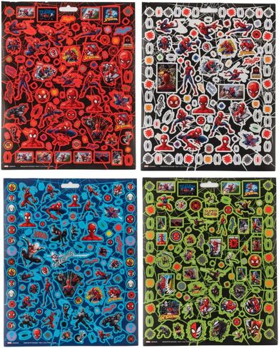 Marvel Spiderman Stickers for Kids, 14 Sheet Spiderman Sticker Book Set Including Puffy Stickers, 1200+ Stickers in Saudi Arabia