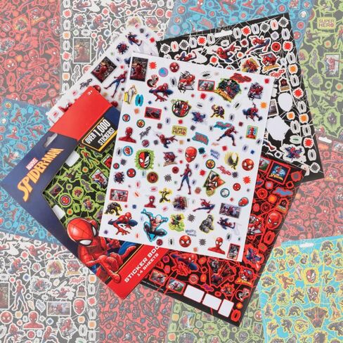 Marvel Spiderman Stickers for Kids, 14 Sheet Spiderman Sticker Book Set Including Puffy Stickers, 1200+ Stickers in Saudi Arabia