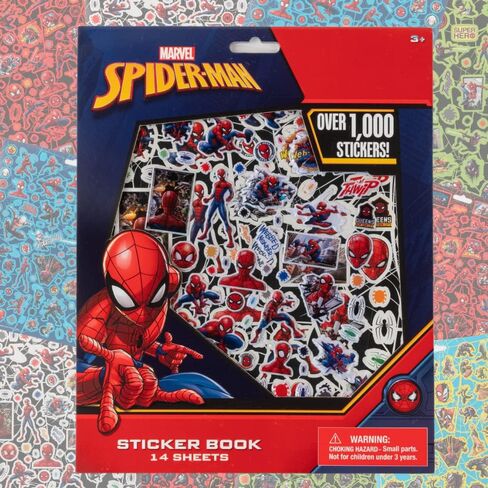Marvel Spiderman Stickers for Kids, 14 Sheet Spiderman Sticker Book Set Including Puffy Stickers, 1200+ Stickers in Saudi Arabia