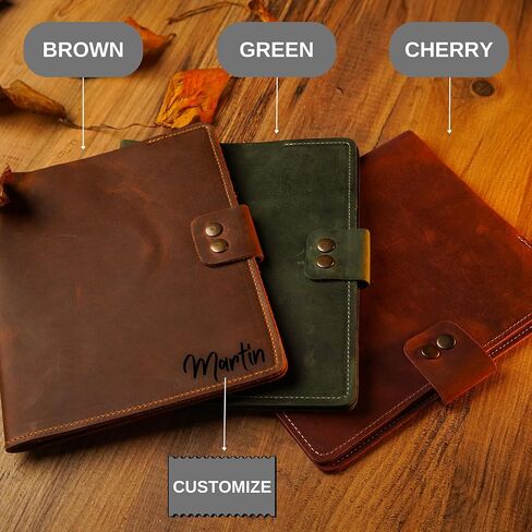 Custom Leather Portfolio, Leather Padfolio, Portfolio Folder, A5 Padfolio for Women, Leather Notebook Cover, Leather Padfolio Gift 8.5"x7" (Brown) in Saudi Arabia