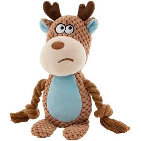 Sunset Pup Orange Fox Plush Squeaky Dog Toy with Crinkle Sound | Chew-Resistant Toy for Puppy Teething & Tug of War | for Light & Moderate Chewers | Interactive, Enrichment Play! in Kuwait