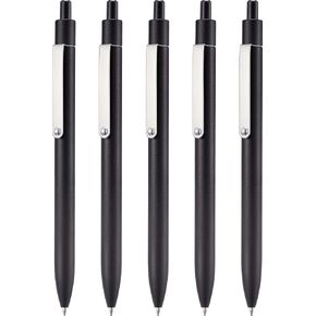 LINFANC 5 Pcs Gel Pens Ballpoint, Metal Barrel Medium Point 0.7 mm Quick Dry Black Ink Pens for Journaling, Smooth Writing Gel Pen, Cute School Supplies Office Supplies Gifts for Men in Kuwait