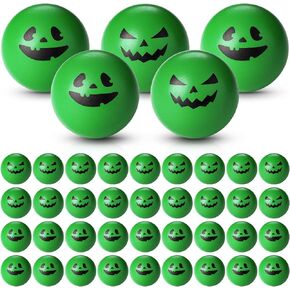 Realspring 40 Pcs Halloween Stress Ball Toys 1.57 Inch Pumpkin Stress Balls Ghost Balls Bulk Foam PU Press for Halloween Party Favors Carnival Reward Prizes(Horror Style,Multicolor) in Saudi Arabia