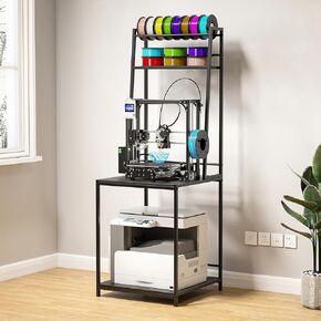 3D Printer Stand with Filament Storage, Heavy Duty 3D Printer Table, Printing Stand Can Store PLA/ABS/PETG Spools, Suitable for Garages, Offices, Workshops in Saudi Arabia