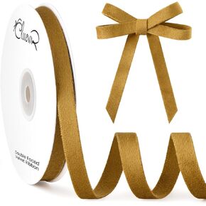 الشريط المخملي الأخضر الغابات ، مزدوج الوجه 3/8 بوصة 10 ياردة لحلي شجرة عيد الميلاد ، غلاف الهدايا ، صنع القوس ، الحرف اليدوية ، زخرفة الزهور in Kuwait