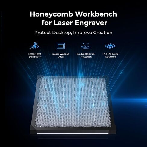 Creality Honeycomb Working Table 460x346mm, Laser Honeycomb Bed for Falcon A1 and A1 Pro, Aluminum Honeycomb Cutting Table for Fast Heat Dissipation and Desktop Protection (18.11" x13.62") in Saudi Arabia