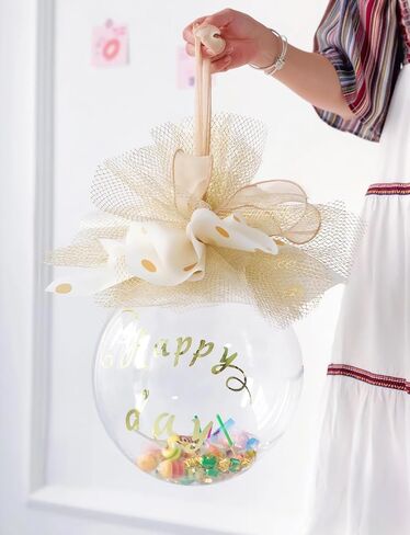 36 Inch Bobo Balloons – Transparent Clear Bubble Balloons for Stuffing with Helium, 12 Pcs Large Balloon for DIY Party Decor, Birthday, Wedding, Baby Shower, Anniversary, Indoor Outdoor Celebration in Saudi Arabia