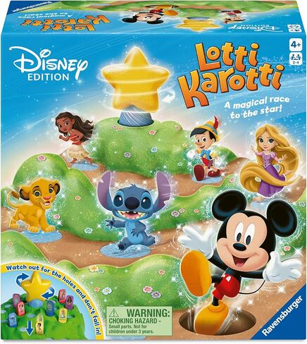 Ravensburger 24875 - Lotti Karotti Disney Edition, Adaptation of The Well-Known Classic Game with Disney Characters, Entertaining Race Game for 2 to 4 Children Aged 4 and Over in Saudi Arabia