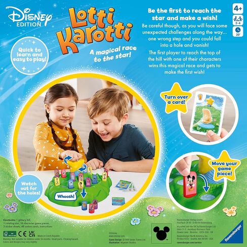 Ravensburger 24875 - Lotti Karotti Disney Edition, Adaptation of The Well-Known Classic Game with Disney Characters, Entertaining Race Game for 2 to 4 Children Aged 4 and Over in Saudi Arabia