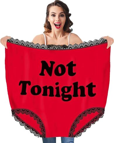 Funny Underwear for Women, Joke Gag Gift Big Mom Undies, Men Halloween Christmas Bride Wedding Game Pink (Red) in Saudi Arabia