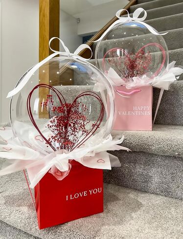 36 Inch Bobo Balloons – Transparent Clear Bubble Balloons for Stuffing with Helium, 12 Pcs Large Balloon for DIY Party Decor, Birthday, Wedding, Baby Shower, Anniversary, Indoor Outdoor Celebration in Saudi Arabia