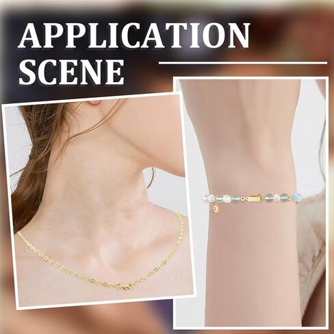 Sunnyclue 1 Box 32pcs 24k طية مطلية الذهب على موسع سوار المشبك ومشابك امتداد قلادة المشابك المقاطع المعدنية لمجوهرات صنع الأساور قلادات النساء. in Saudi Arabia