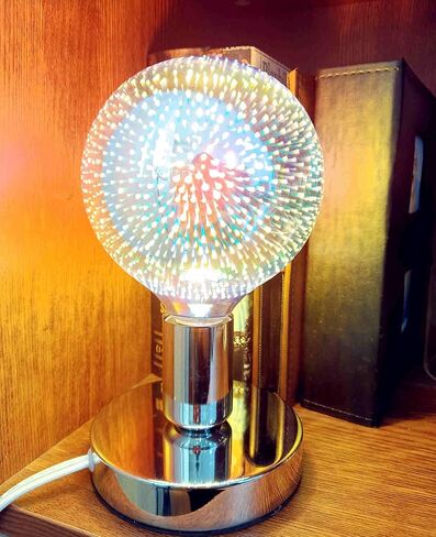 Edison Desk Lamp, Vintage Table Lamp Base, E26 E27 Industrial Retro Loft Light with Plug in Cord On/Off Switch, Bedside Lamp Holder, Home/Office/College Dorm Lighting Decor, Silver (No Bulb) in Saudi Arabia