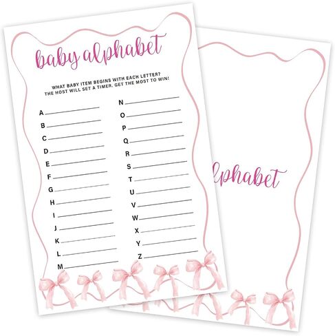 Who Knows Mommy Best Card, Baby Shower Games for Boy or Girl, 30 Pink Bow Game Cards, Gender Reveal Announcement Party Activity Supplies-A17 in Kuwait