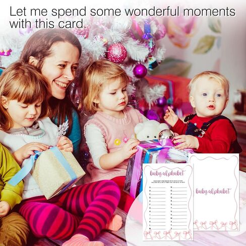 Who Knows Mommy Best Card, Baby Shower Games for Boy or Girl, 30 Pink Bow Game Cards, Gender Reveal Announcement Party Activity Supplies-A17 in Kuwait