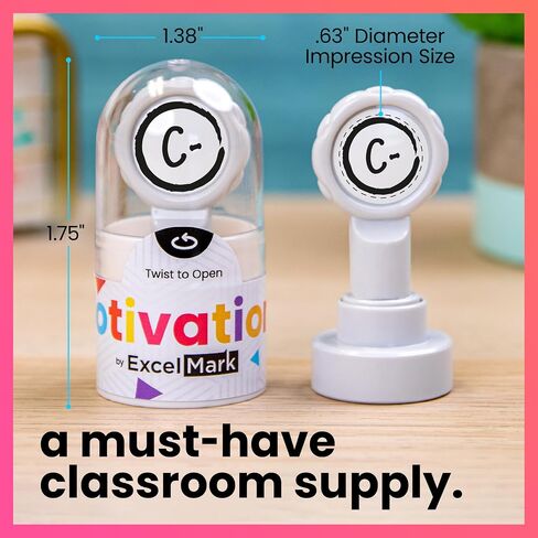 ExcelMark Teacher Stamp for Grading – Choose from 5 Colors (A+) in Saudi Arabia