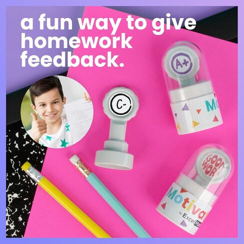 ExcelMark Teacher Stamp for Grading – Choose from 5 Colors (A+) in Saudi Arabia