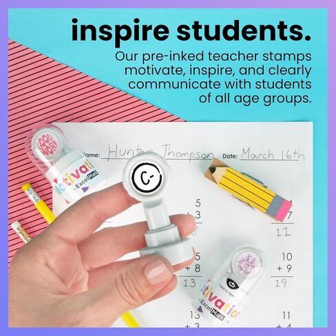 ExcelMark Teacher Stamp for Grading – Choose from 5 Colors (A+) in Saudi Arabia